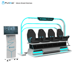 9D VR Theme Park Cinema Simulator 4 Seats Virtual Reality Equipment