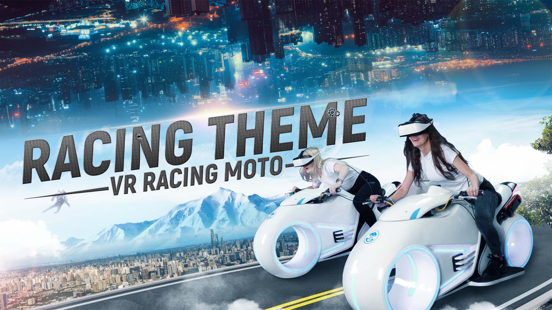VR Racing Moto Simulator 9D Virtual Reality Motorcycle Game Machine - Dynamic Theme - 1