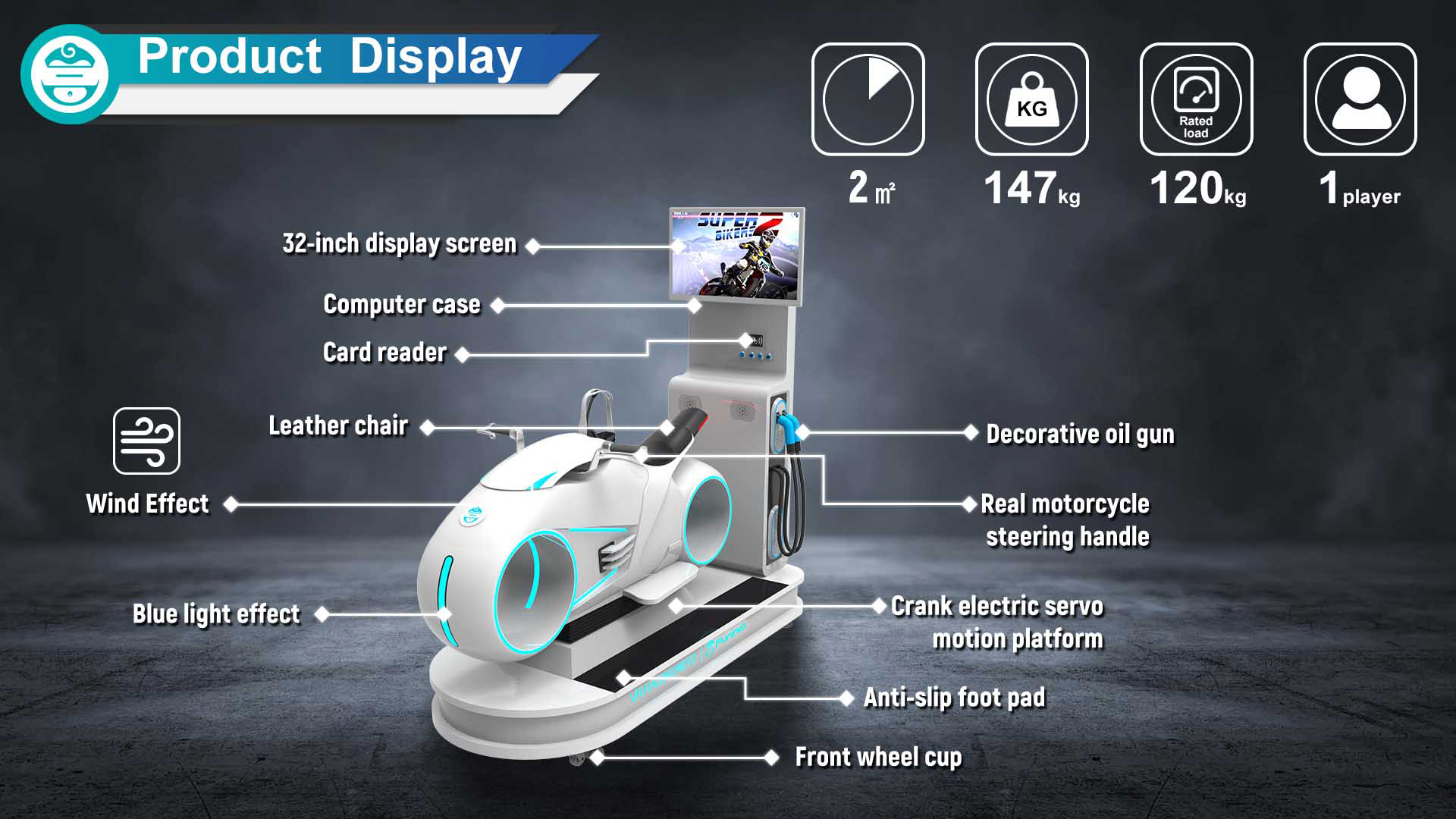 VR Racing Moto Simulator 9D Virtual Reality Motorcycle Game Machine - Dynamic Theme - 2