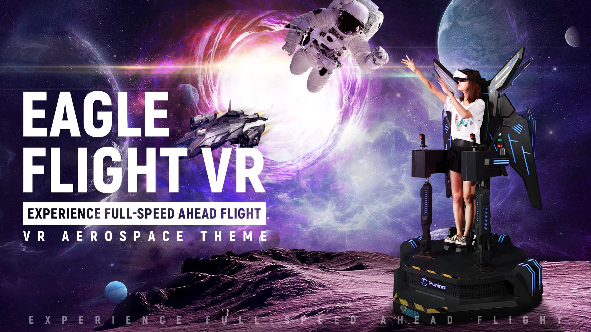 Eagle Flight VR Machine Amusement Park Virtual Reality Simulator - Shooting Theme - 1