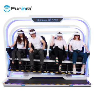 9D VR Theme Park Cinema Simulator 4 Seats Virtual Reality Equipment