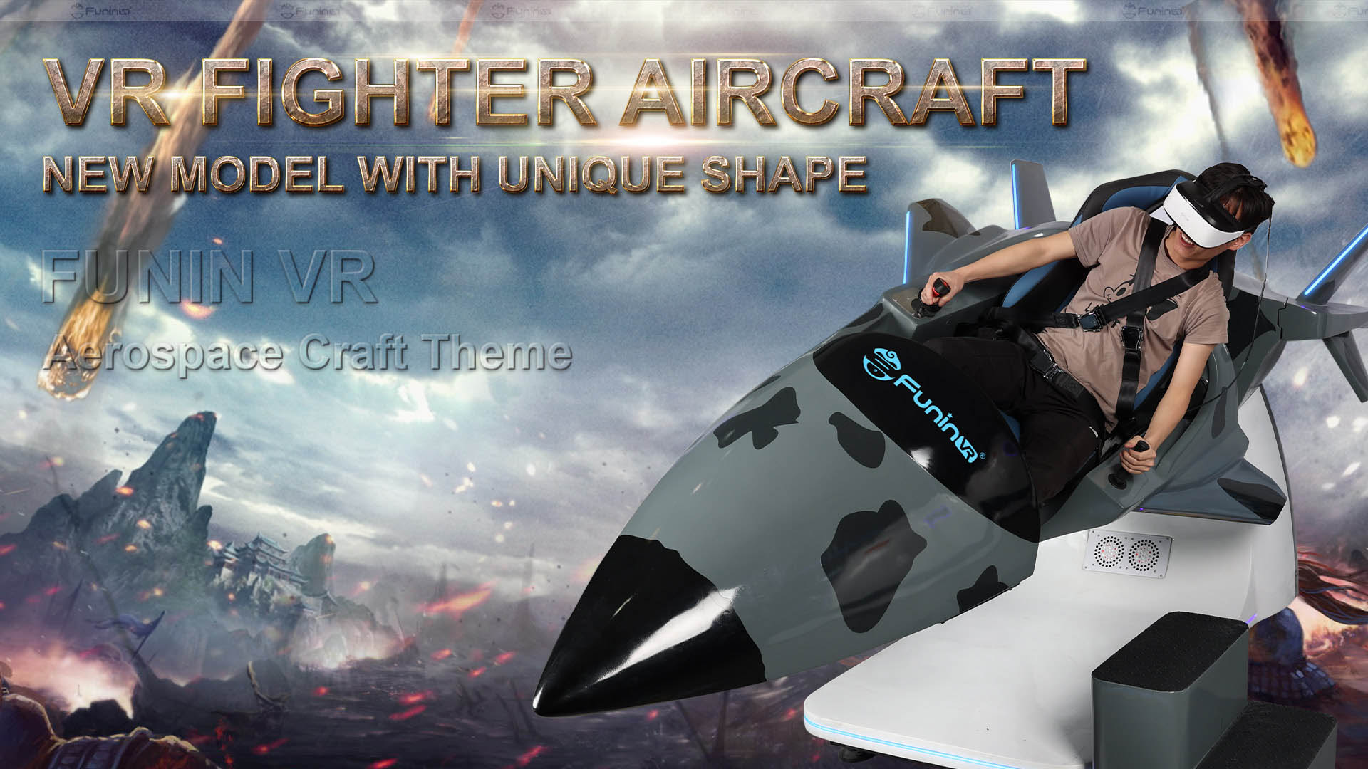 VR Arcade Game Machine Fighter Aircraft Virtual Reality Equipment - Shooting Theme - 1
