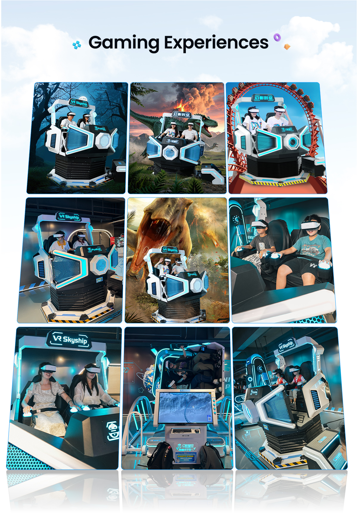 VR Skyship Space 9D Shooting Game Machine - Dynamic Theme - 5