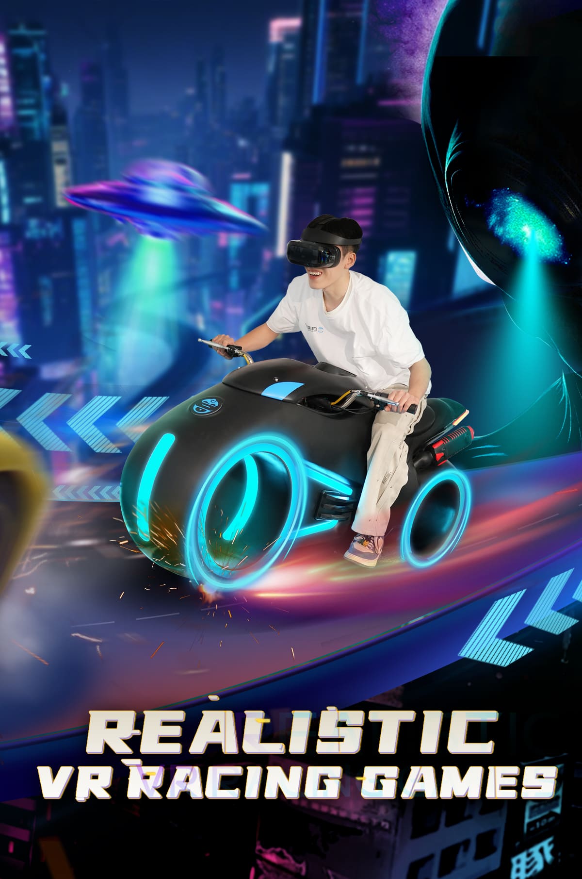 VR Moto Driving Game Machine VR Theme Park Racing Equipment