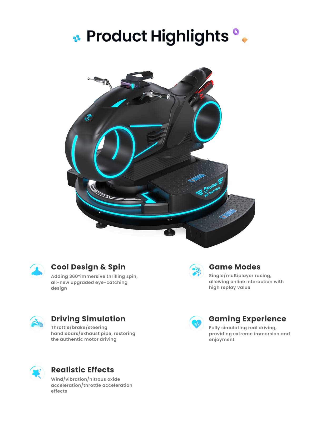 VR Moto Driving Game Machine VR Theme Park Racing Equipment - Dynamic Theme - 3