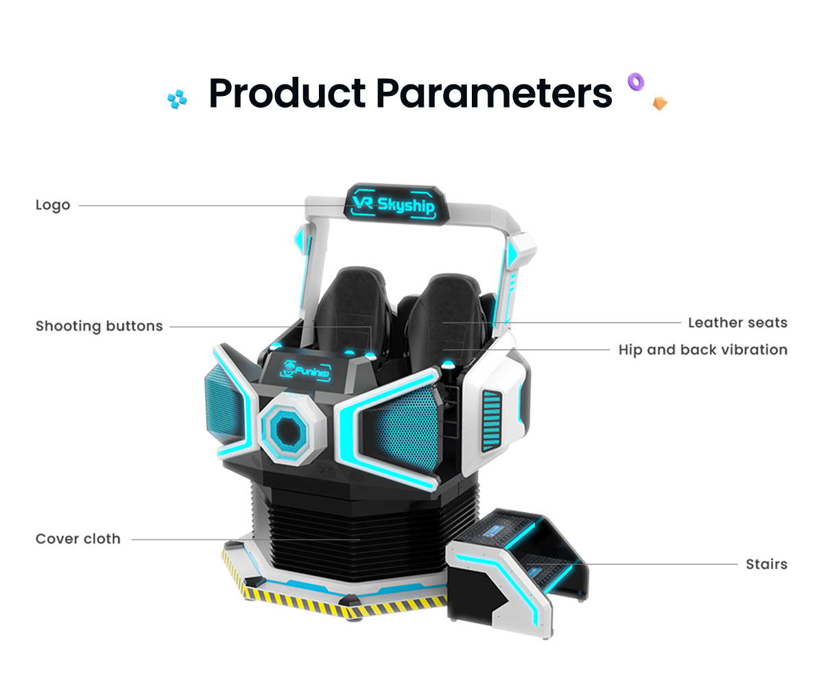 VR Skyship Space 9D Shooting Game Machine - Dynamic Theme - 2