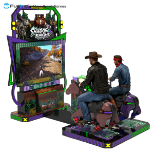 Coin-op horse riding simulator 2-player cooperative arcade cabinet Indoor Playground Mall