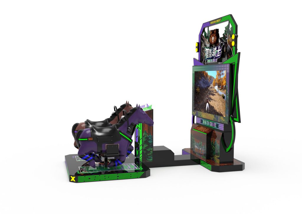 Coin-op horse riding simulator 2-player cooperative arcade cabinet Indoor Playground Mall