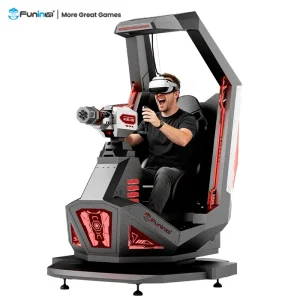 Gatling Strike Indoor Amusement Park 360 Vr Chair Shooting Simulator Game Machine